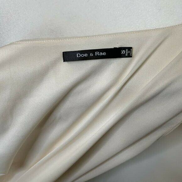 Doe & Rae plaited sheath mini Dress sleeveless cream sz small party - Picture 9 of 12